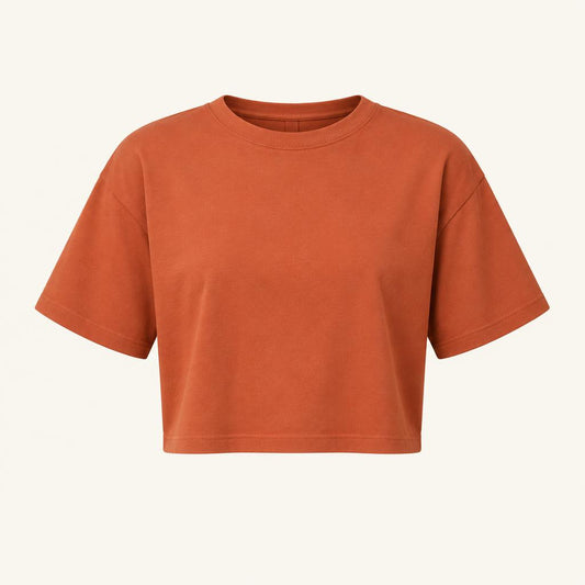 Remera Cropped Terracota