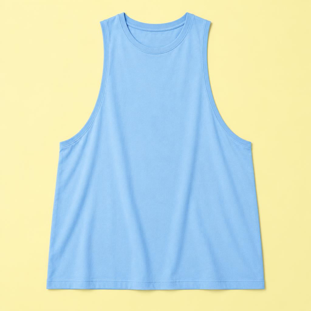 Musculosa Oversize Celeste